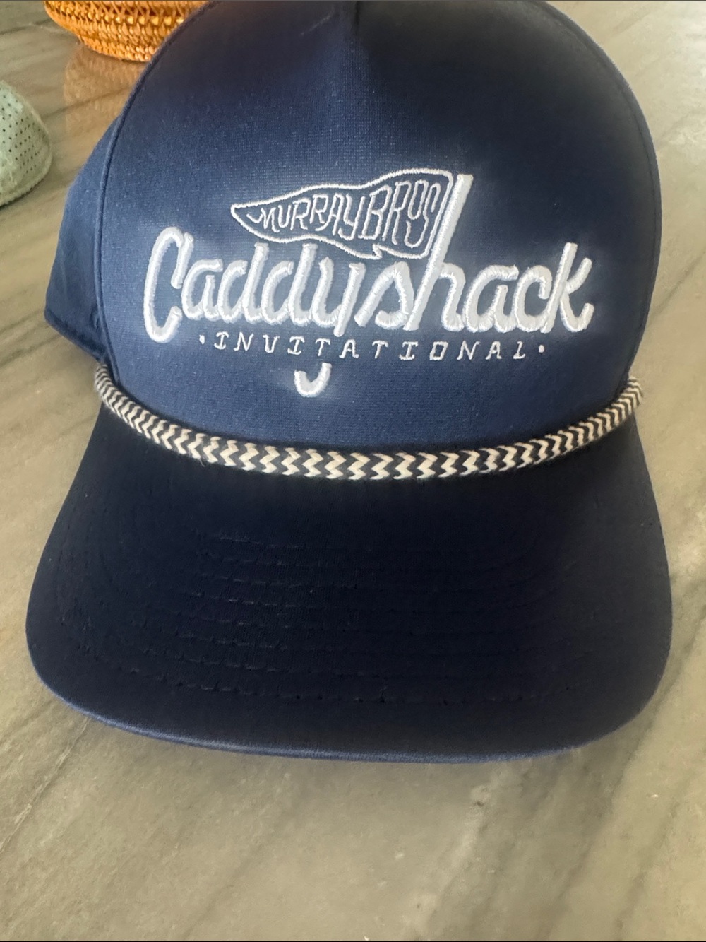 William Murray Golf Navy and White Caddyshack Invitational Rope-Trim Cap